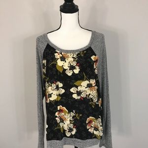 Kut from the Kloth  Mixed Media Top Floral